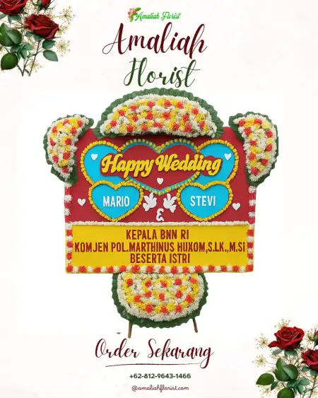 Papan Bunga Pernikahan Ganding